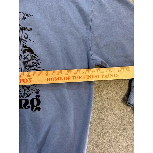 Billabong Sweatshirt Womens Small Blue Excellent Desert Graphic Oversized Crew - Picture 5 of 6